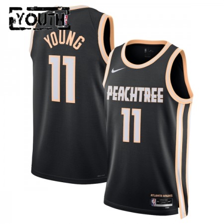 Maillot Basket Enfant Atlanta Hawks Trae Young 2025-26 Nike City Edition Noir Swingman